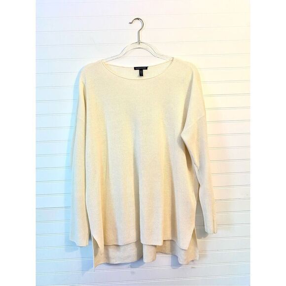 Eileen Fisher Linen Cotton Knit Blouse - Picture 1 of 7